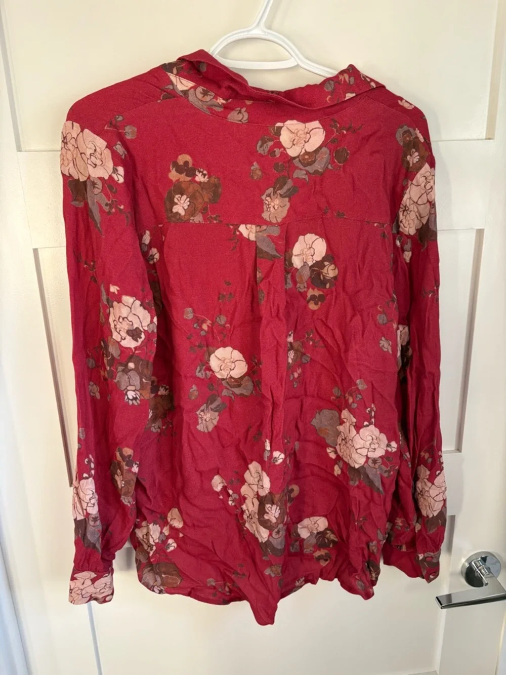 Aritzia Tulum Blouse  Rust Floral - Picture 4 of 9